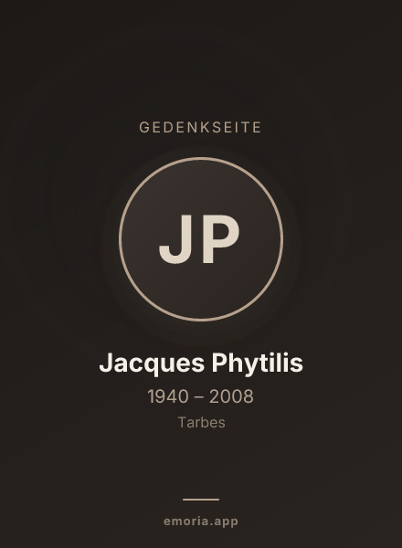 Gedenkportrait von Jacques Phytilis
