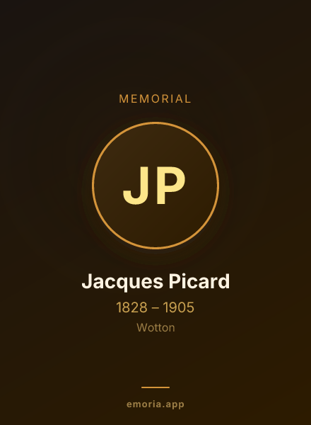 Memorial portrait of Jacques Picard