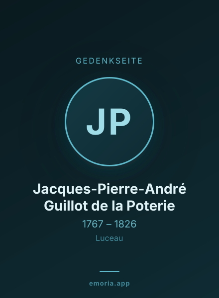 Gedenkportrait von Jacques-Pierre-André Guillot de la Poterie