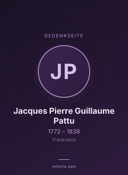Gedenkportrait von Jacques Pierre Guillaume Pattu