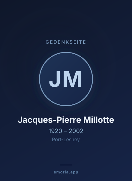 Gedenkportrait von Jacques-Pierre Millotte