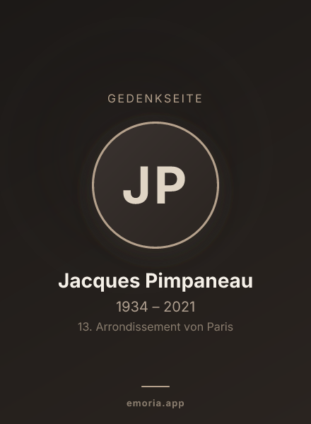 Gedenkportrait von Jacques Pimpaneau