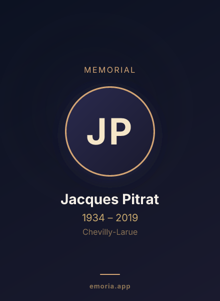 Memorial portrait of Jacques Pitrat