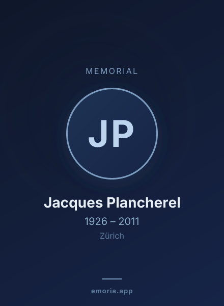 Memorial portrait of Jacques Plancherel