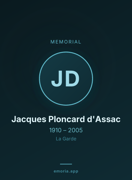 Memorial portrait of Jacques Ploncard d'Assac
