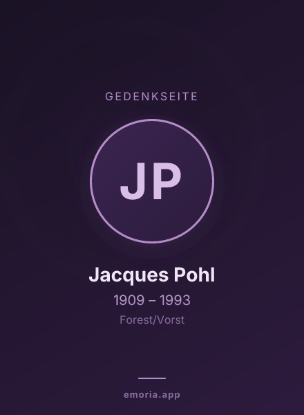 Gedenkportrait von Jacques Pohl