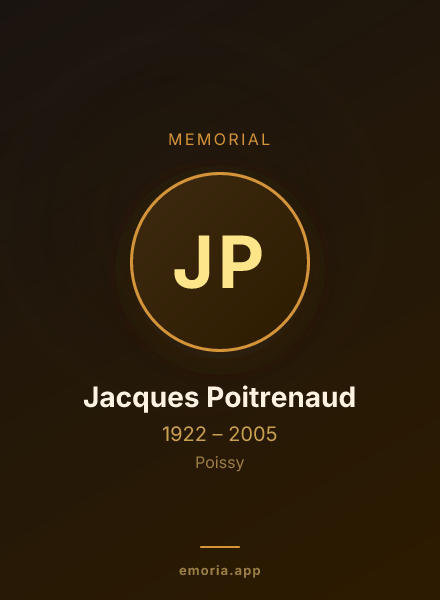 Memorial portrait of Jacques Poitrenaud