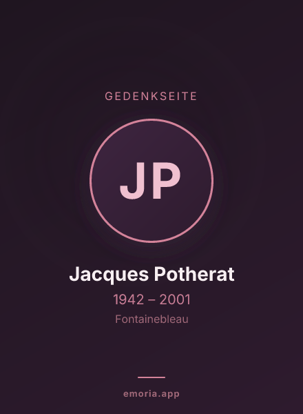 Gedenkportrait von Jacques Potherat