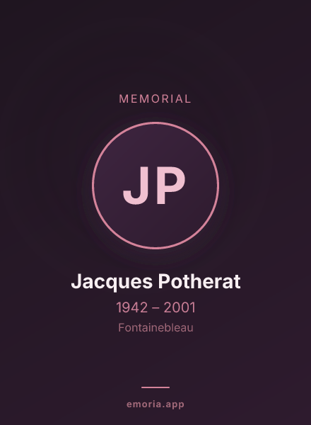 Memorial portrait of Jacques Potherat