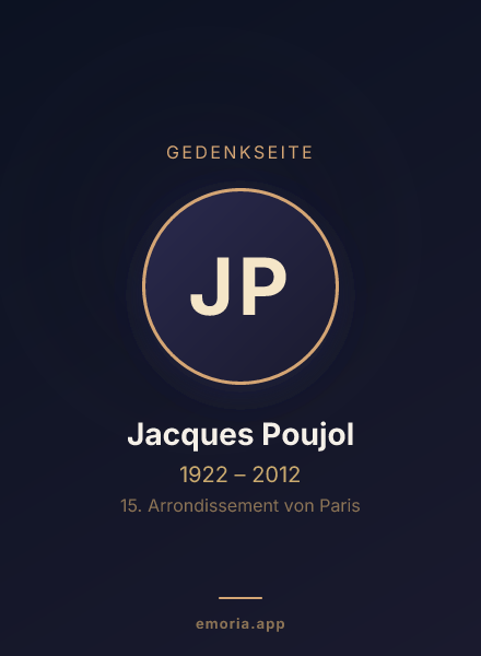 Gedenkportrait von Jacques Poujol