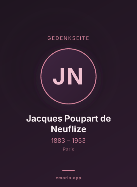 Gedenkportrait von Jacques Poupart de Neuflize