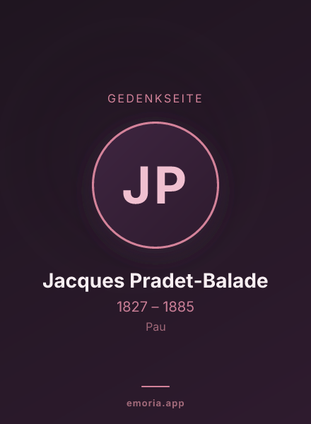 Gedenkportrait von Jacques Pradet-Balade
