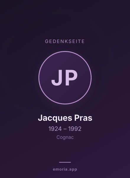 Gedenkportrait von Jacques Pras