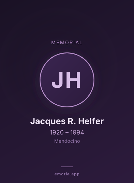 Memorial portrait of Jacques R. Helfer