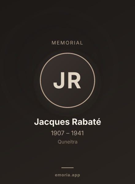 Memorial portrait of Jacques Rabaté
