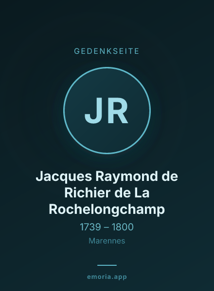 Gedenkportrait von Jacques Raymond de Richier de La Rochelongchamp