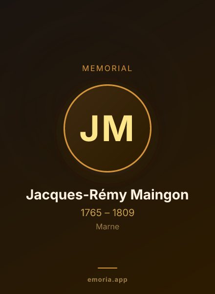 Memorial portrait of Jacques-Rémy Maingon