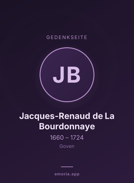 Gedenkportrait von Jacques-Renaud de La Bourdonnaye