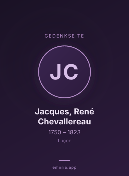 Gedenkportrait von Jacques, René Chevallereau