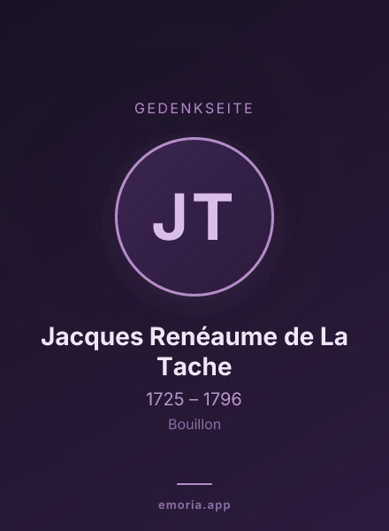Gedenkportrait von Jacques Renéaume de La Tache