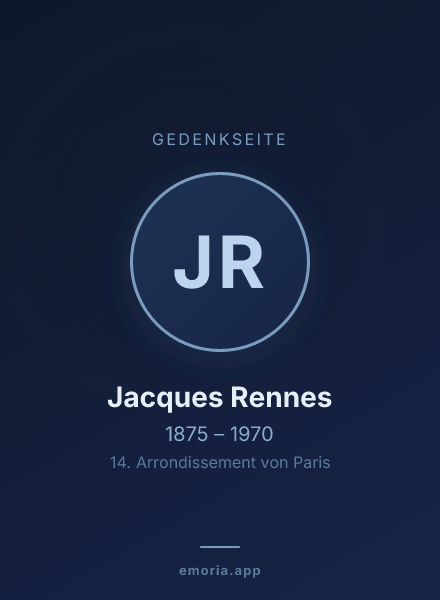 Gedenkportrait von Jacques Rennes