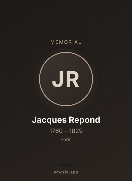 Memorial portrait of Jacques Repond