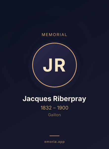 Memorial portrait of Jacques Riberpray