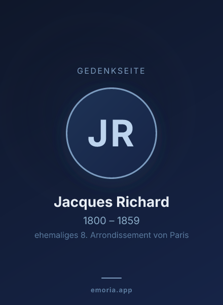 Gedenkportrait von Jacques Richard