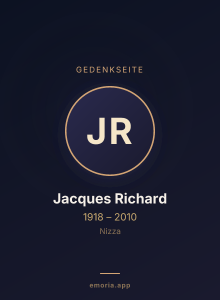 Gedenkportrait von Jacques Richard