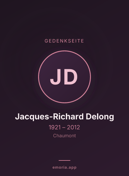 Gedenkportrait von Jacques-Richard Delong