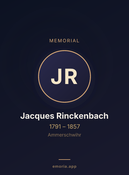 Memorial portrait of Jacques Rinckenbach