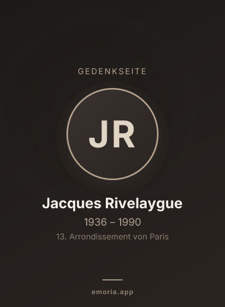 Gedenkportrait von Jacques Rivelaygue