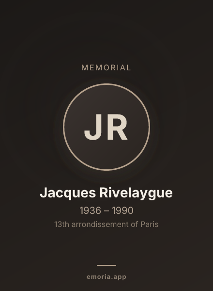 Memorial portrait of Jacques Rivelaygue