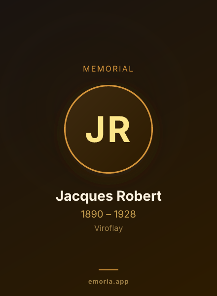 Memorial portrait of Jacques Robert