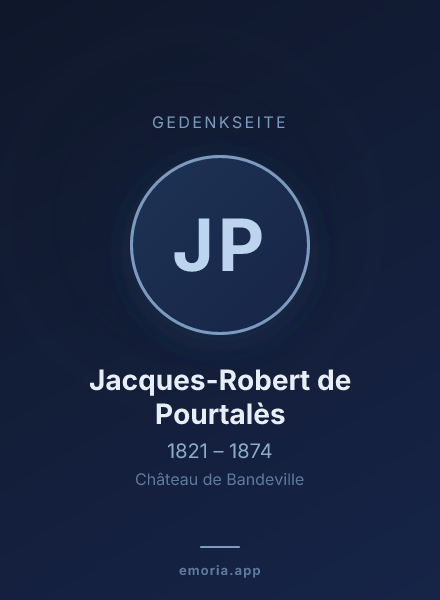 Gedenkportrait von Jacques-Robert de Pourtalès