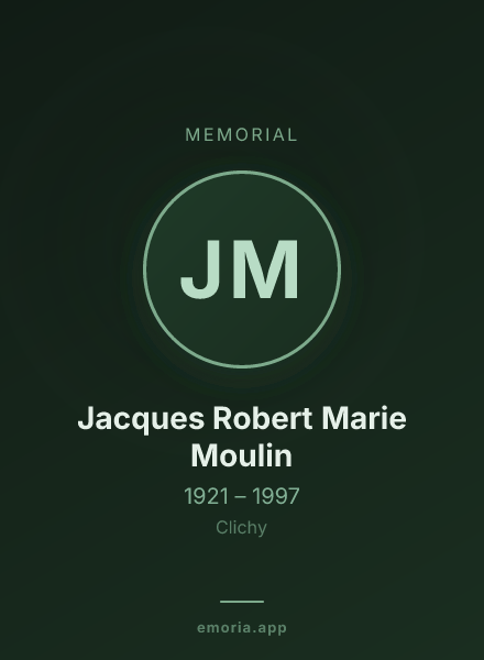 Memorial portrait of Jacques Robert Marie Moulin