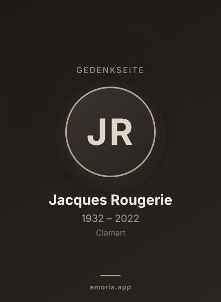 Gedenkportrait von Jacques Rougerie