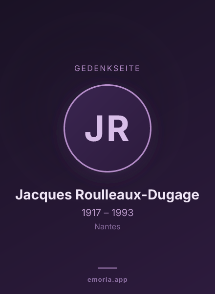 Gedenkportrait von Jacques Roulleaux-Dugage