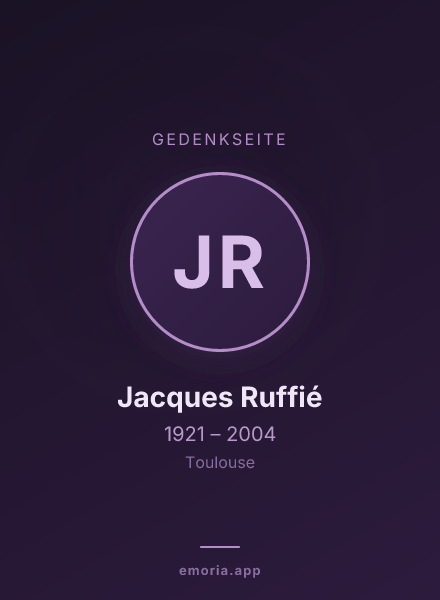 Gedenkportrait von Jacques Ruffié