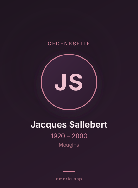 Gedenkportrait von Jacques Sallebert