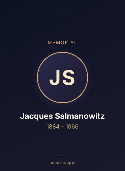 Memorial portrait of Jacques Salmanowitz