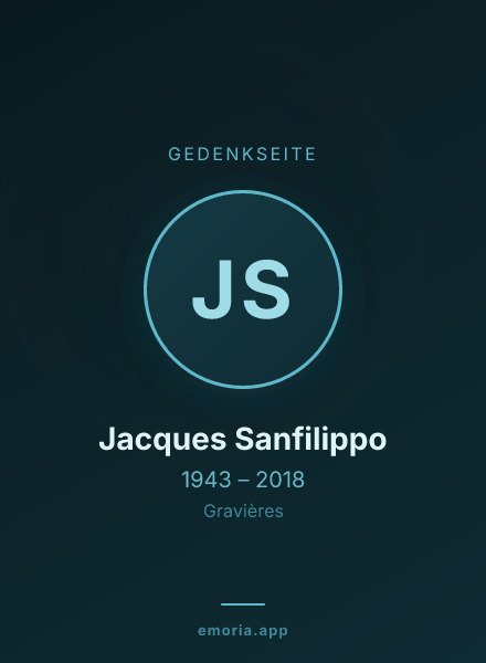 Gedenkportrait von Jacques Sanfilippo