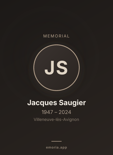 Memorial portrait of Jacques Saugier
