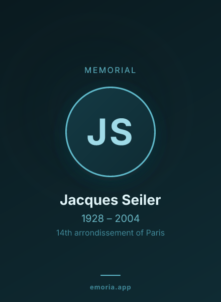 Memorial portrait of Jacques Seiler