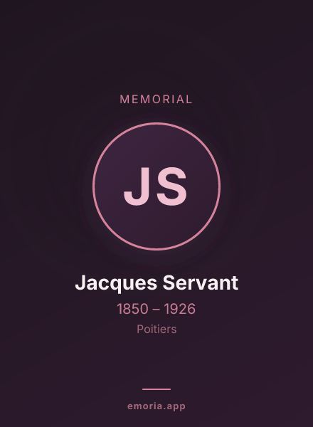 Memorial portrait of Jacques Servant