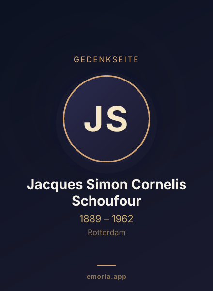 Gedenkportrait von Jacques Simon Cornelis Schoufour