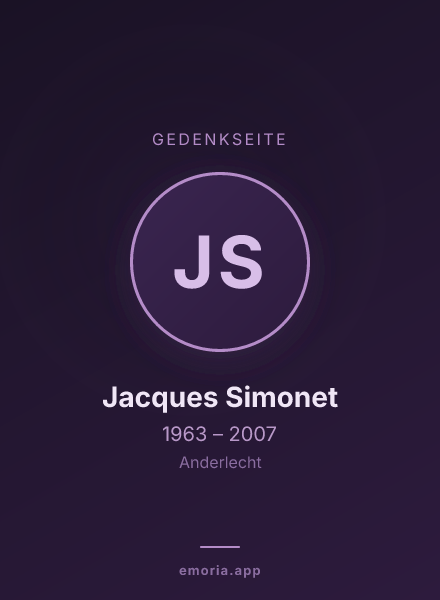 Gedenkportrait von Jacques Simonet