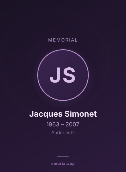 Memorial portrait of Jacques Simonet