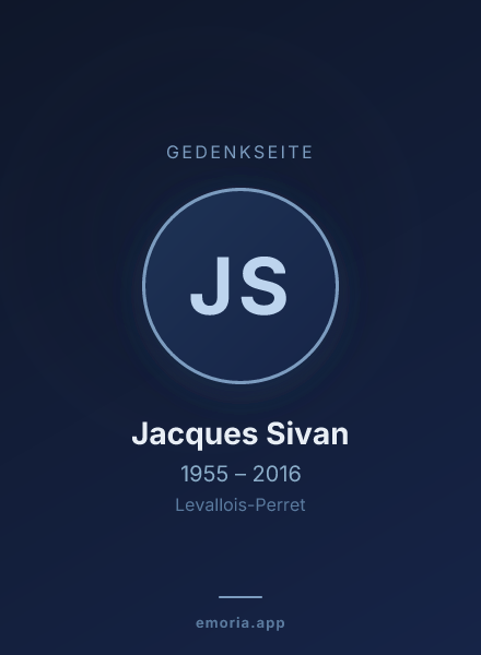 Gedenkportrait von Jacques Sivan