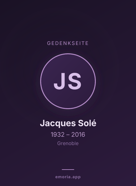 Gedenkportrait von Jacques Solé
